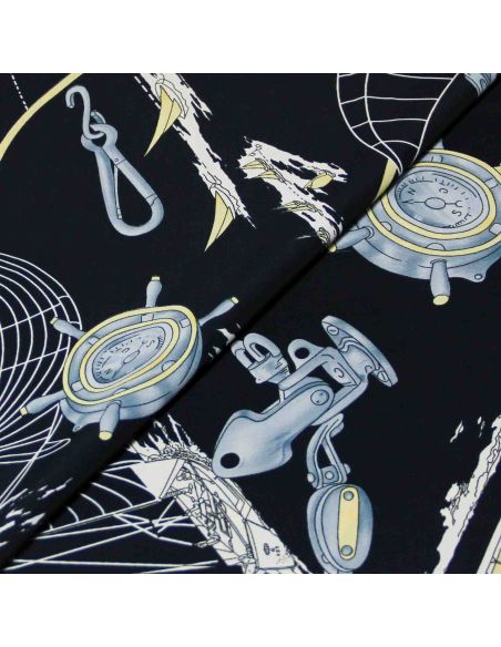 Crêpe de chine - Marin