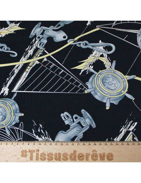 Crêpe de chine - Marin