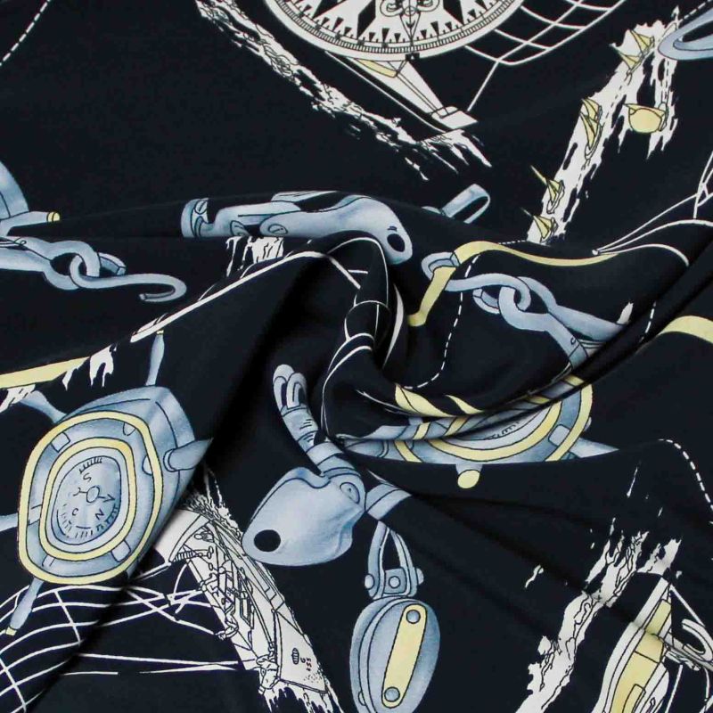 Crêpe de chine - Marin