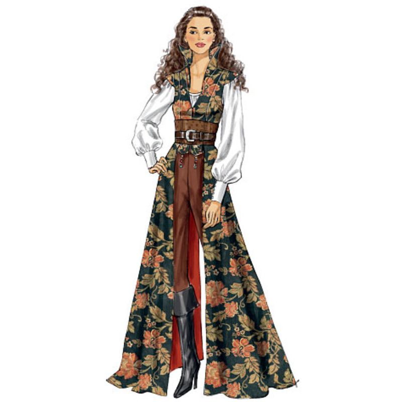 Patron McCall's 6819.A5 - Manteau, haut, corset et ceinture