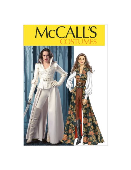 Patron McCall's 6819.A5 - Manteau, haut, corset et ceinture