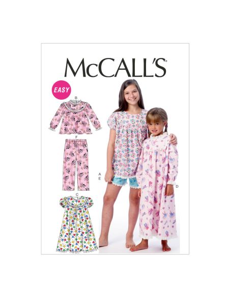 Patron McCall's 6831.CCE - Haut, chemise de nuit, short et pantalon