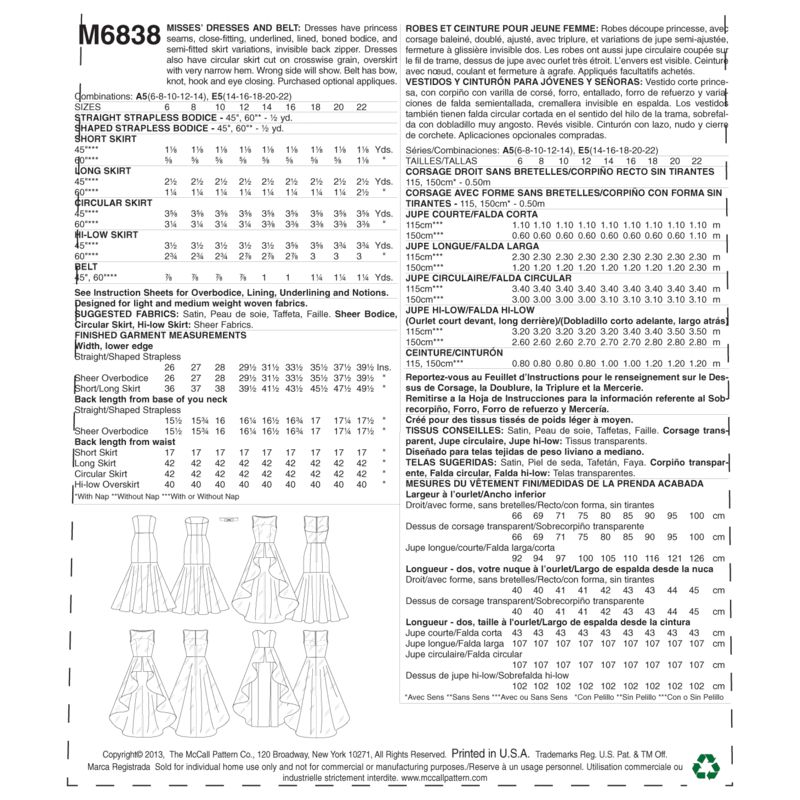 Patron McCall's 6838.A5 - Robes