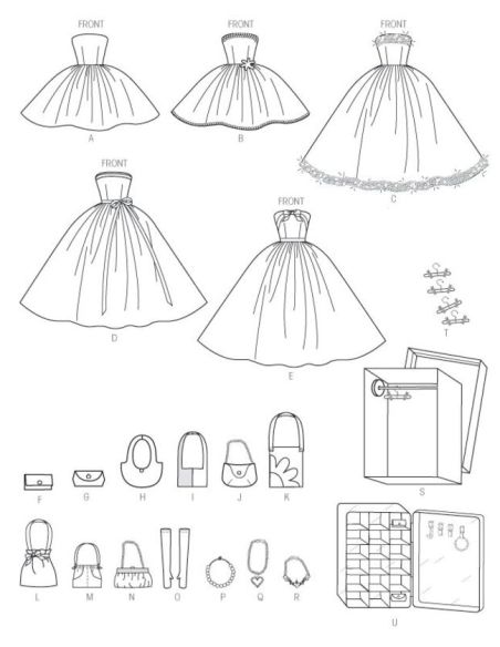 Patron McCall's 6903.OSZ - Vêtements pour poupée de 30cm