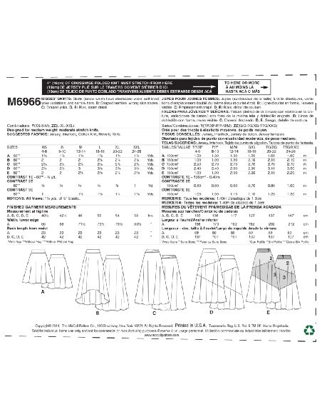 Patron McCall's 6966.Y - Jupe