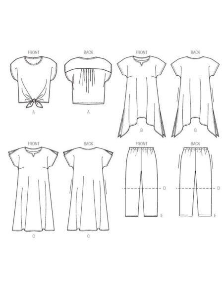 Patron McCall's 6971.RR - Haut, tunique, robe, short et pantalon