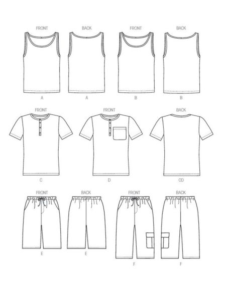 Patron McCall's 6973.XM - Débardeurs, t-shirts et short