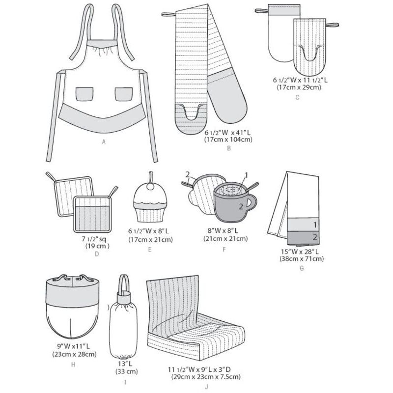 Patron McCall's 6978.OSZ - Tablier et accessoires de cuisine