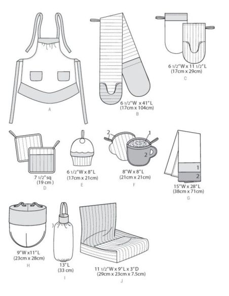 Patron McCall's 6978.OSZ - Tablier et accessoires de cuisine