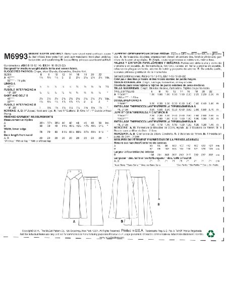 Patron McCall's 6993.A5 - Jupe