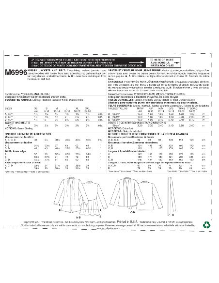 Patron McCall's 6996.Y - Veste
