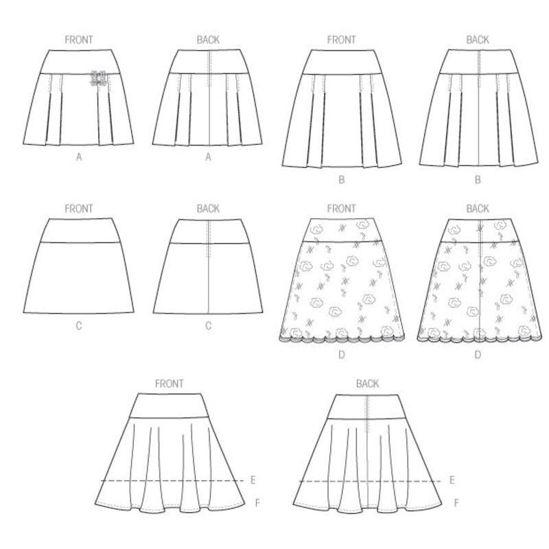 Patron McCall's 7022.A5 - Jupes