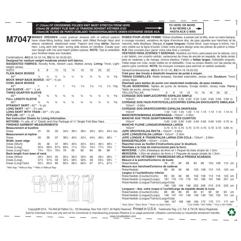 Patron McCall's 7047.A5 - Robes