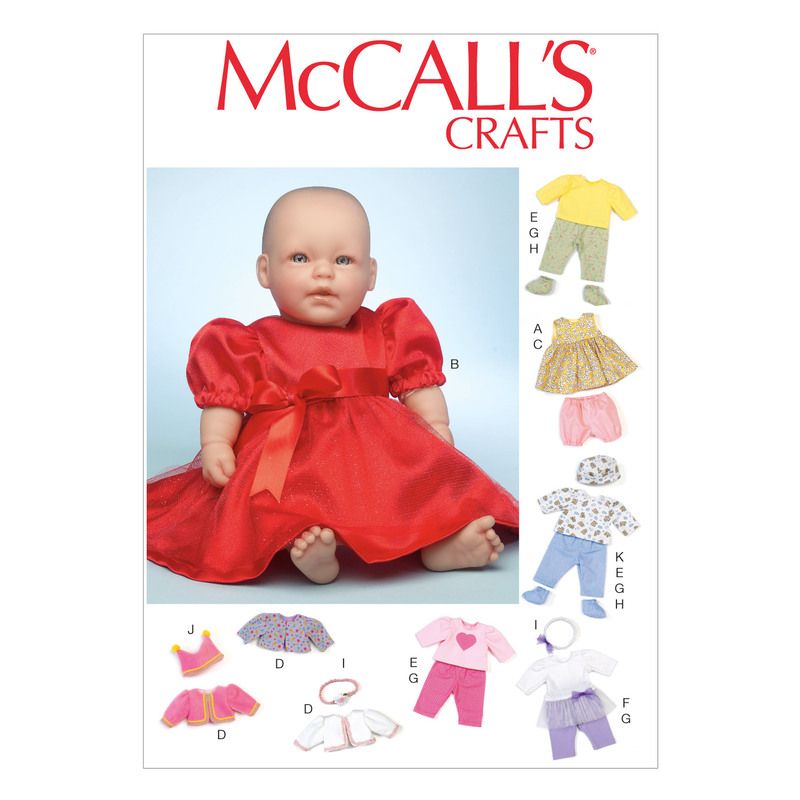 Patron McCall's 7066.OSZ - Vêtements pour poupée bébé de 28cm