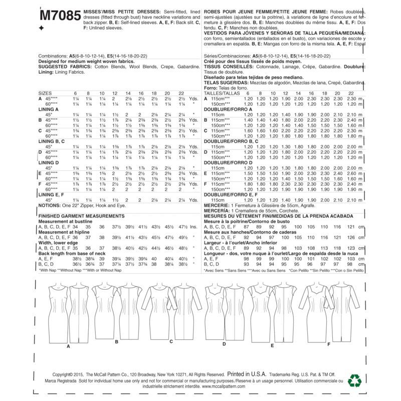 Patron McCall's 7085.A5 - Robes