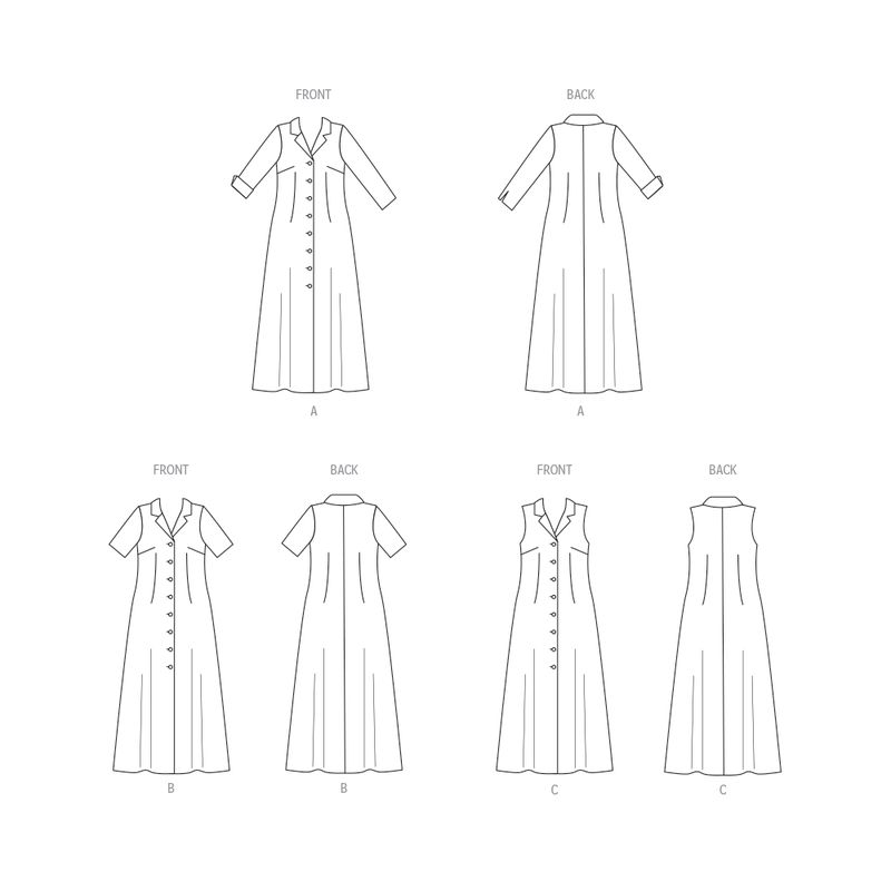 Patron Butterick 6974/B5 - Robe-chemisier