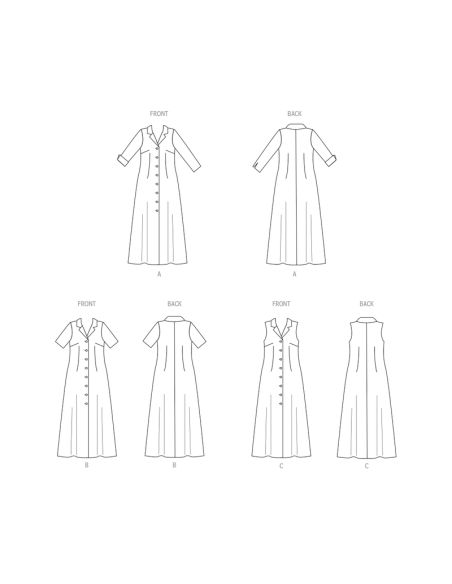 Patron Butterick 6974/B5 - Robe-chemisier