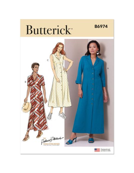 Patron Butterick 6974/B5 - Robe-chemisier