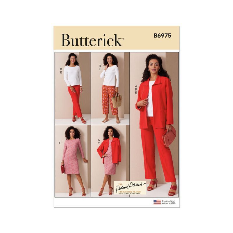 Patron Butterick 6975/B5 - Veste, haut, robe et pantalon