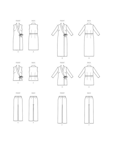 Patron Butterick 6976/B5 - Ensemble de vêtement s de détente