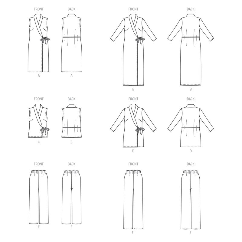 Patron Butterick 6976/B5 - Ensemble de vêtement s de détente