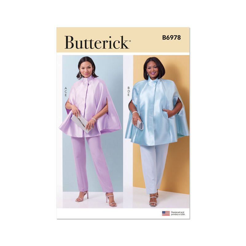 Patron Butterick 6978/AA - Cape, haut et pantalon