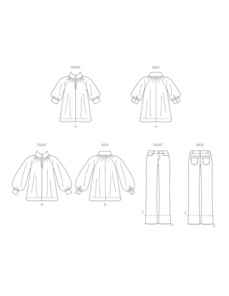 Patron Butterick 6982/B5 - Tunique et jean