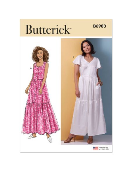 Patron Butterick 6983/A - Robe