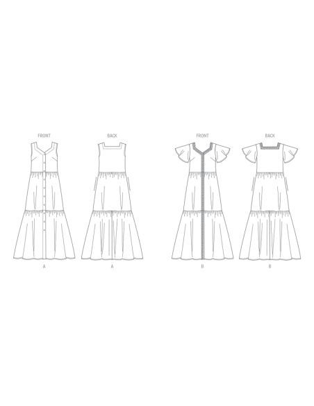 Patron Butterick 6983/A - Robe