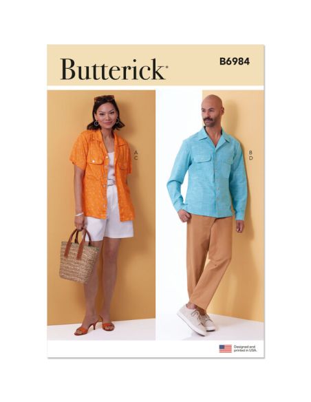 Patron Butterick 6984/A - Chemise, short et pantalon