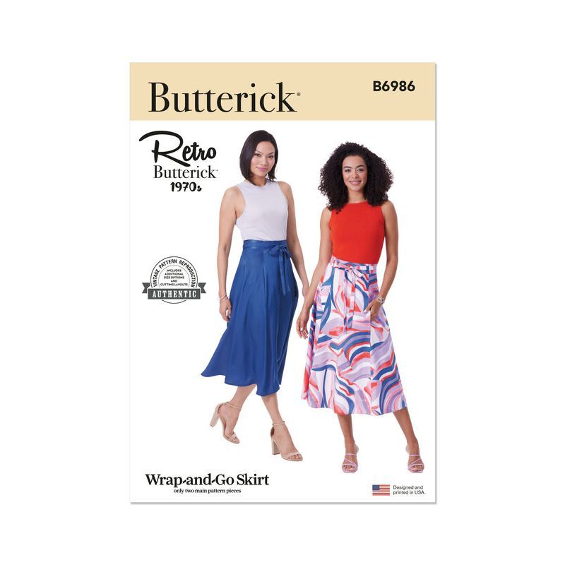 Patron Butterick 6986/A - Jupe
