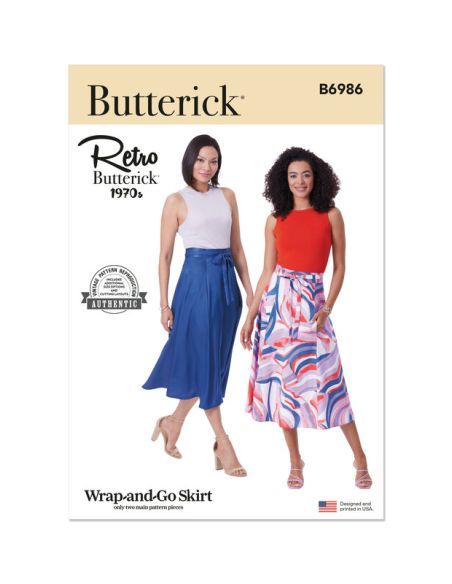 Patron Butterick 6986/A - Jupe