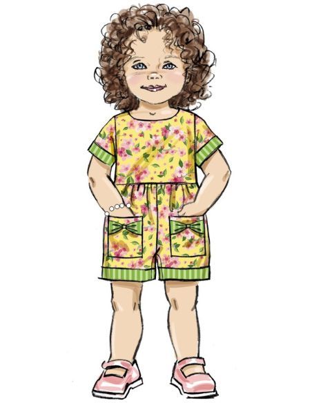 Patron Butterick 6987/A - Robe et barboteuse