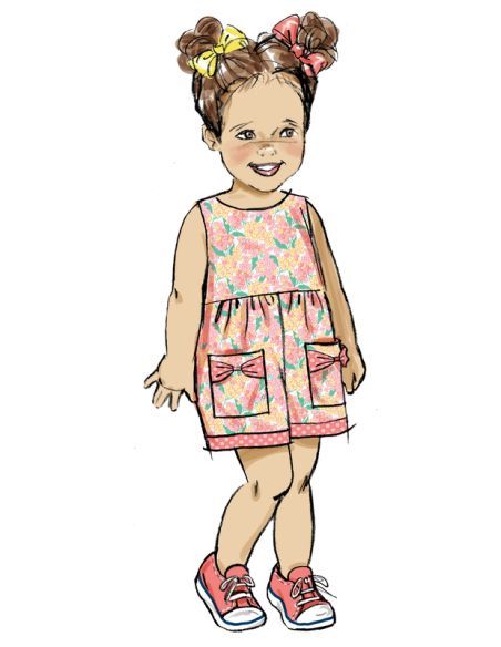 Patron Butterick 6987/A - Robe et barboteuse