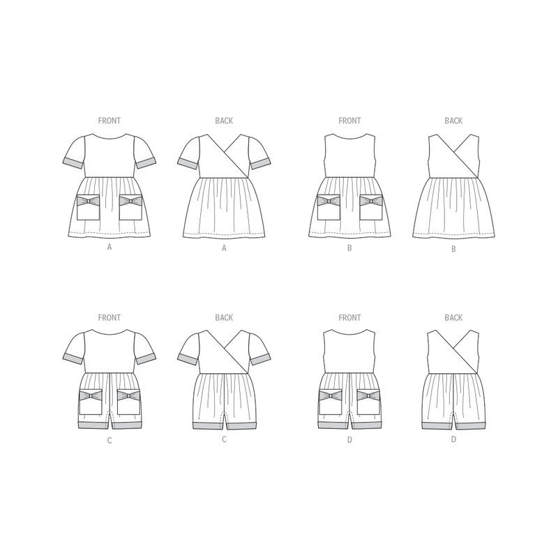 Patron Butterick 6987/A - Robe et barboteuse