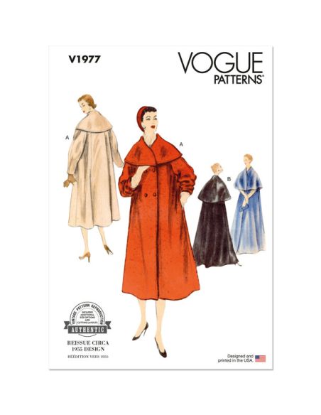 Patron Vogue 1977 H5 - Manteau