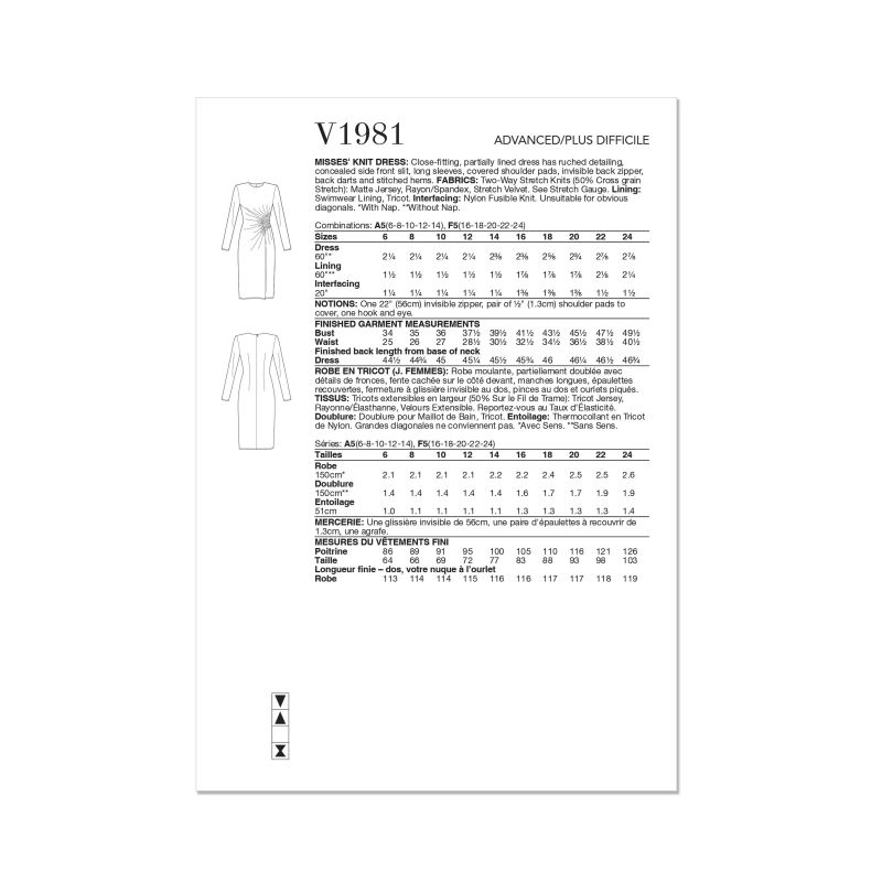 Patron Vogue 1985 A5 - Robe