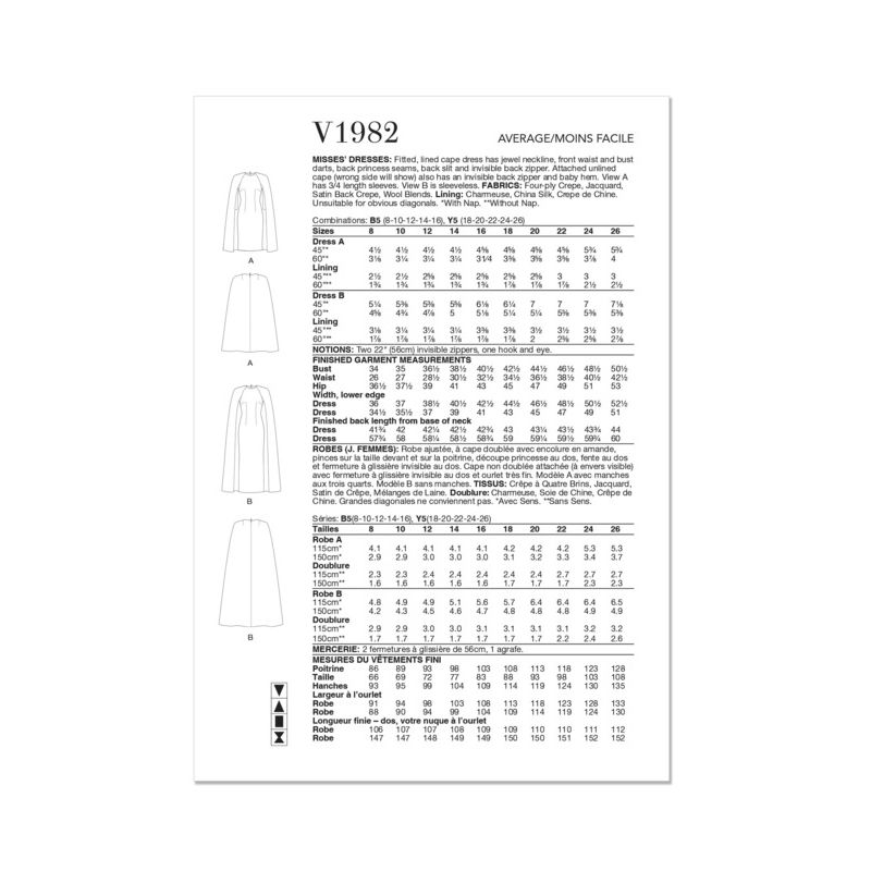 Patron Vogue 1982 B5 - Robe