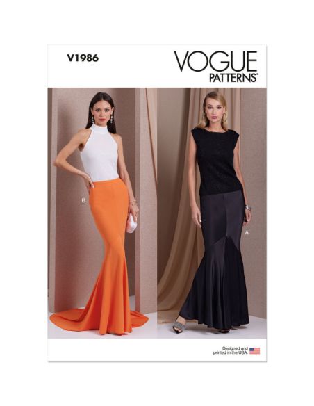 Patron Vogue 1986 B5 - Jupes longues