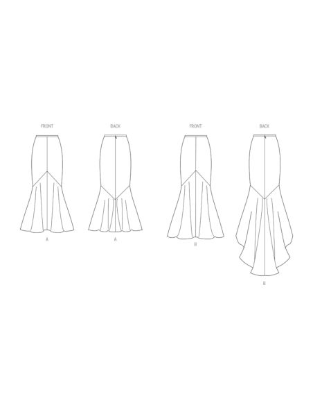 Patron Vogue 1986 B5 - Jupes longues
