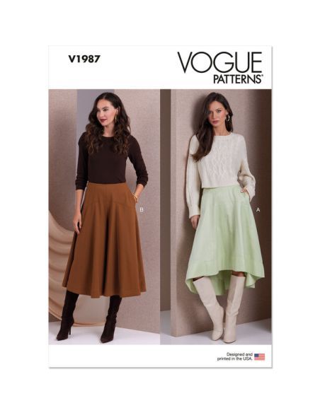 Patron Vogue 1987 B5 - Jupe