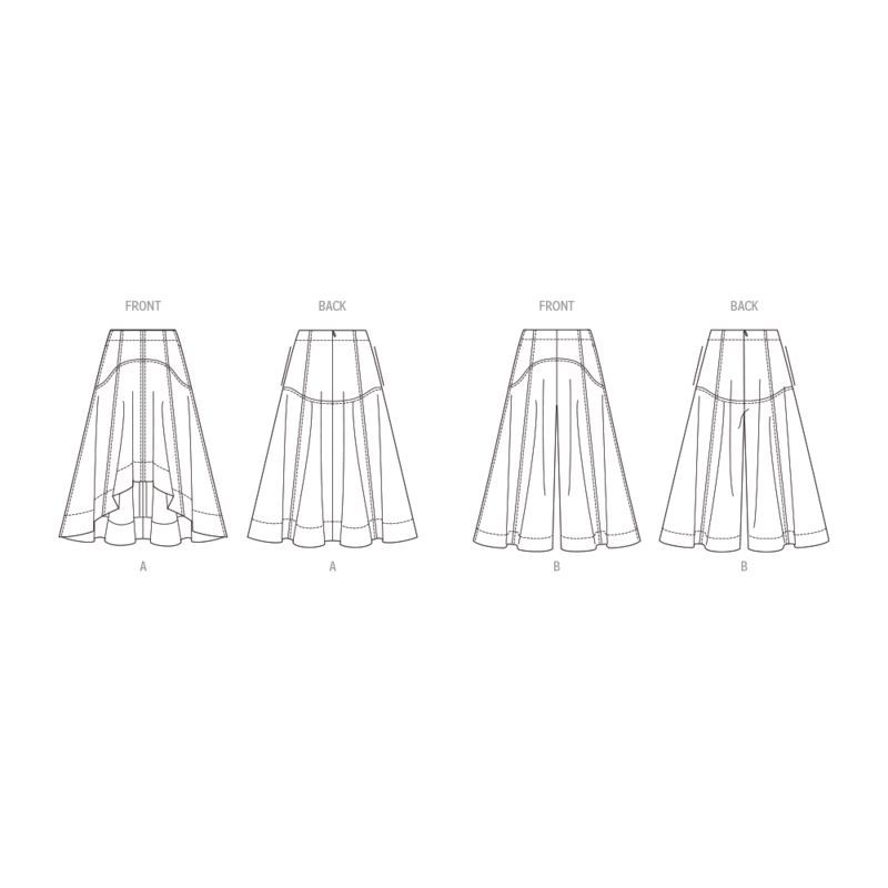 Patron Vogue 1987 B5 - Jupe