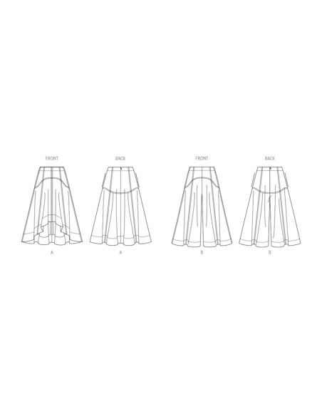 Patron Vogue 1987 B5 - Jupe