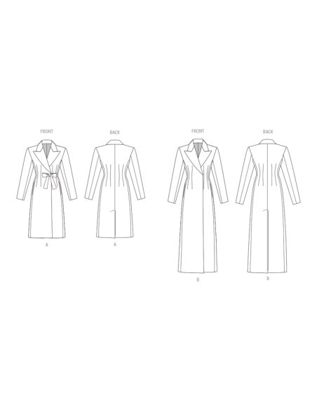 Patron Vogue 1990 B5 - Manteau