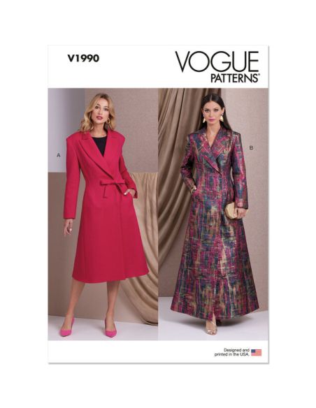 Patron Vogue 1990 B5 - Manteau