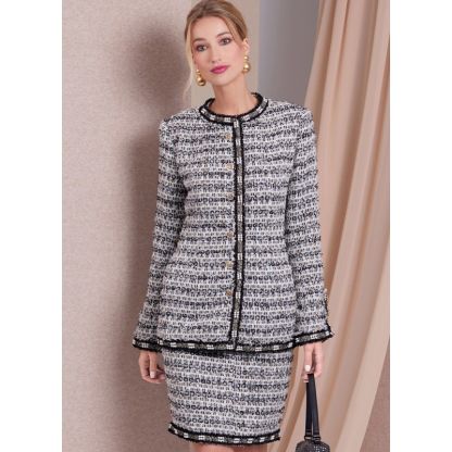 Patron Vogue 1992 B5 - Vestes semi ajustées, jupe et pantalon 2