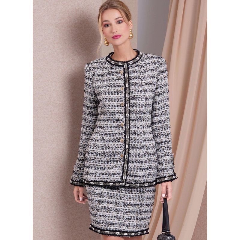 Patron Vogue 1992 B5 - Vestes semi ajustées, jupe et pantalon