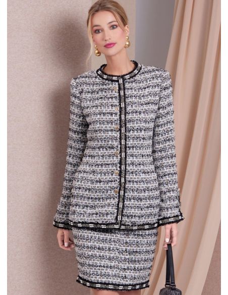 Patron Vogue 1992 B5 - Vestes semi ajustées, jupe et pantalon