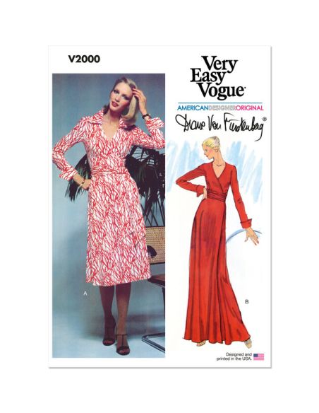 Patron Vogue 2000 H5 - Robe portefeuille