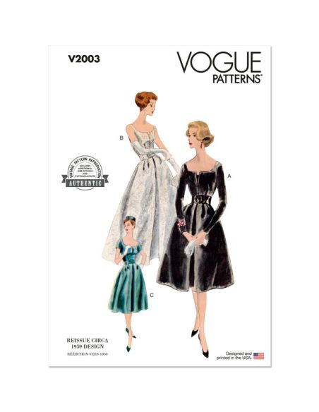 Patron Vogue 2004 H5 - Robe et jupon